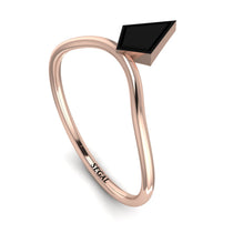 Kite Stepcut Black Diamond Ring - Leila No. 8 image 1