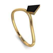 Kite Stepcut Black Diamond Ring - Leila No. 7 image 1