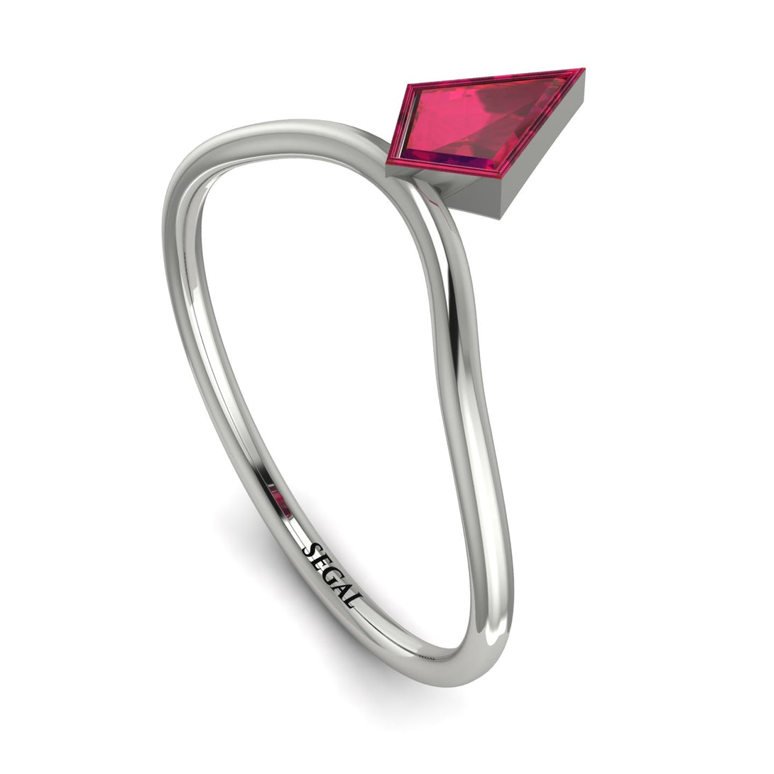 Kite Stepcut Ruby Ring - Leila No. 12