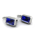 Bezel Sapphire Emerald Earrings - Perla No. 15