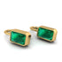 Bezel Emerald Emerald Earrings - Perla No. 4