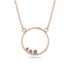 3 Diamond Round Necklace - Raina No. 2