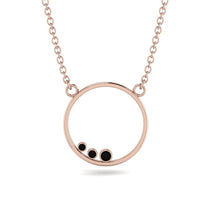 3 Black Diamond Round Necklace - Raina No. 8 image 1