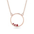 3 Ruby Round Necklace - Raina No. 11