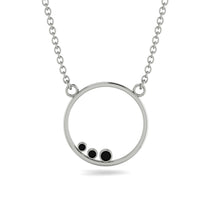3 Black Diamond Round Necklace - Raina No. 9 image 1