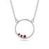 3 Ruby Round Necklace - Raina No. 12