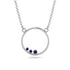 3 Sapphire Round Necklace - Raina No. 15