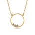 3 Diamond Round Necklace - Raina No. 1