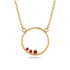 3 Ruby Round Necklace - Raina No. 10