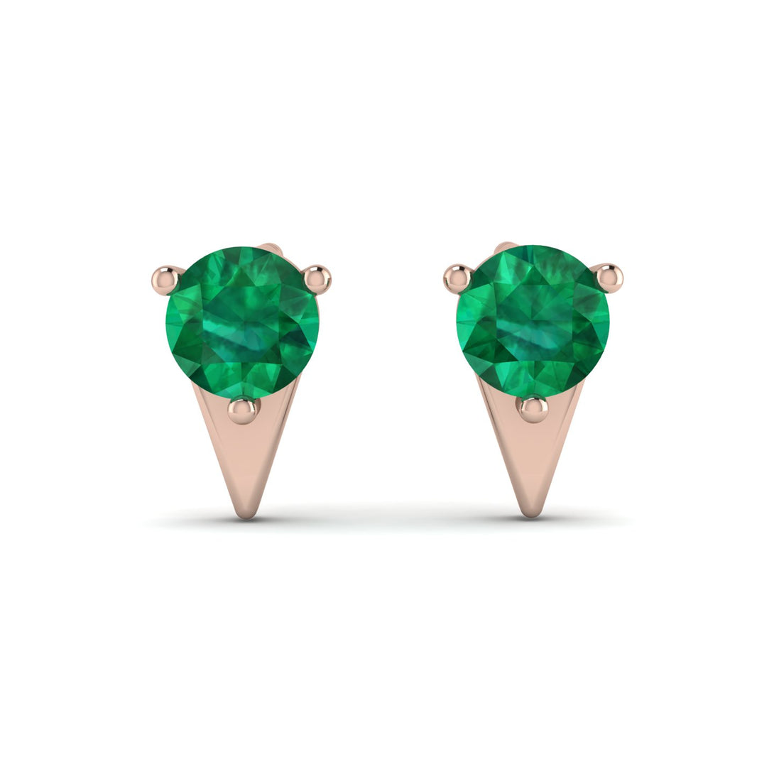Triangle Emerald Earrings - Aisha No. 5