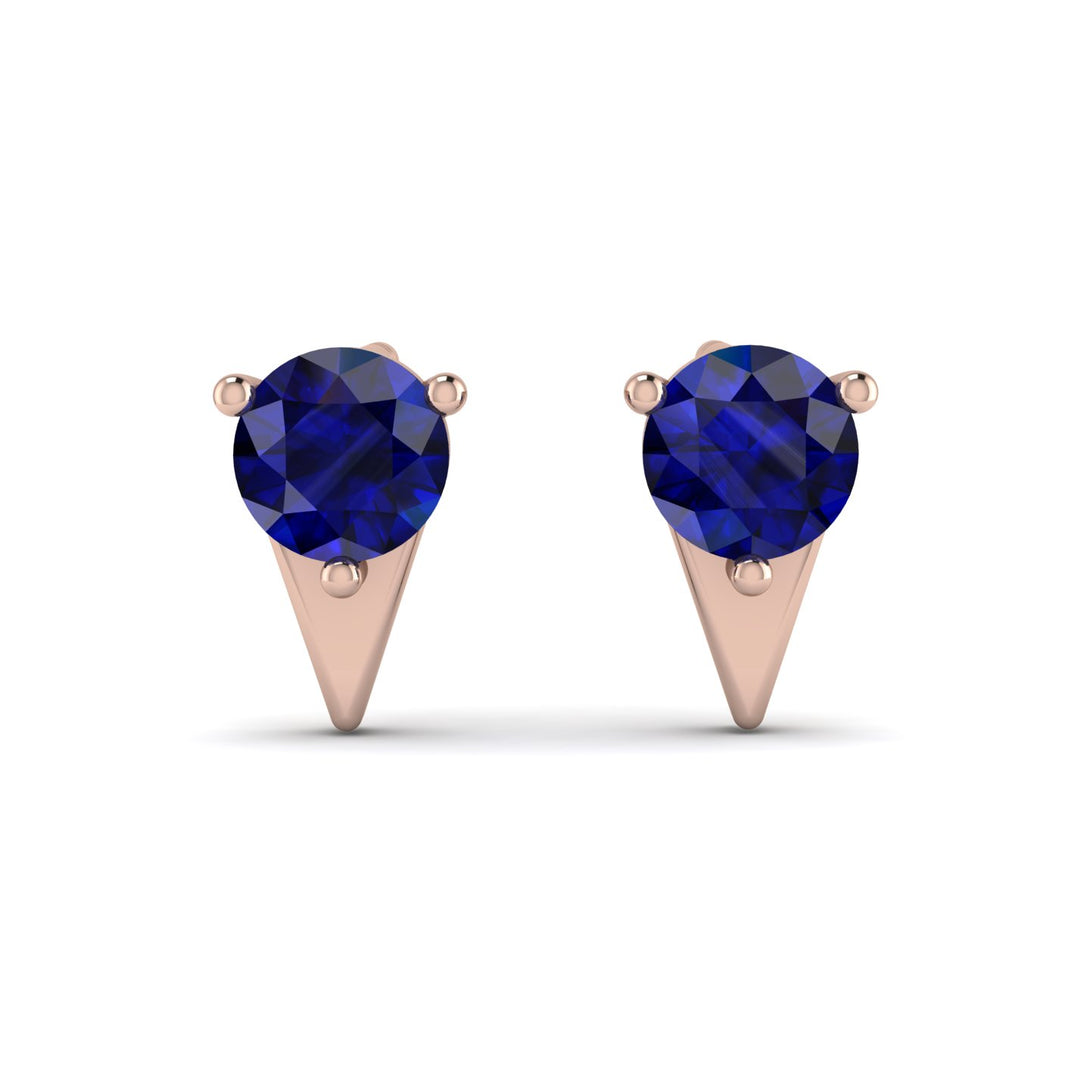 Triangle Sapphire Earrings - Aisha No. 14