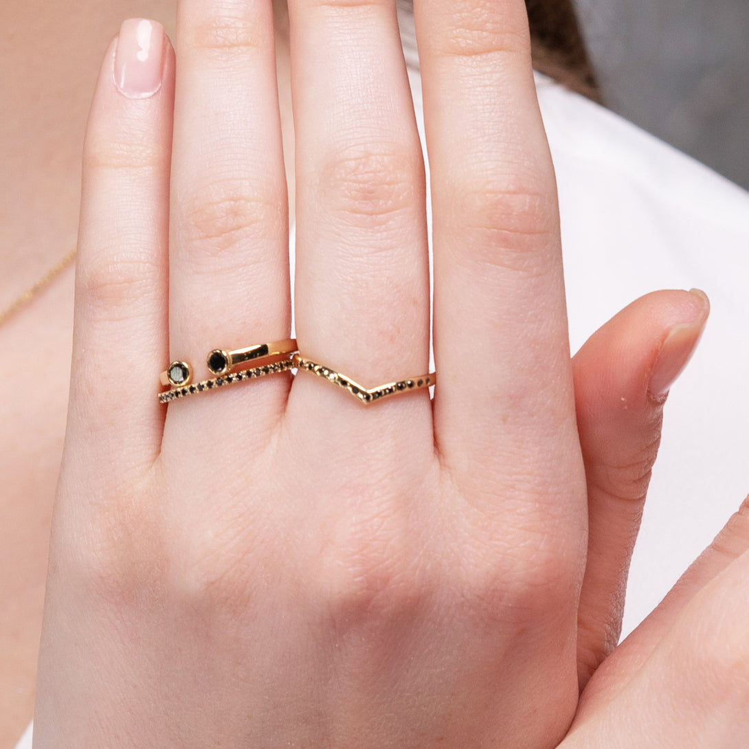 Open Bezel Diamond Ring - Khloe No. 1