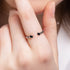 Open Bezel Black Diamond Ring - Khloe No. 9