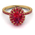 Oval Ruby Halo Hidden Rubies Ring - Amy No. 55 image 1