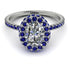 Oval Diamond Halo Hidden Sapphires Ring - Amy No. 63 image 1