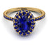 Oval Sapphire Halo Hidden Sapphires Ring - Amy No. 73 image 1