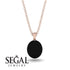 Oval Black Diamond Hidden Halo Necklace - Gemma No. 38 image 9