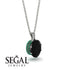 Oval Black Diamond Hidden Halo Necklace - Gemma No. 24 image 2