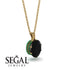 Oval Black Diamond Hidden Halo Necklace - Gemma No. 22 image 2