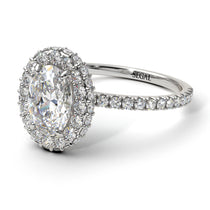 Oval Diamond Halo Hidden Diamonds Ring - Amy No. 3 image 1