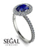 Oval Diamond Halo Hidden Diamonds Ring - Amy No. 15