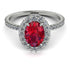 Oval Ruby Halo Hidden Diamond Ring - Amy No. 12 image 1