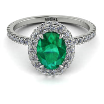 Oval Diamond Halo Hidden Diamonds Ring - Amy No. 6 image 1