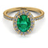 Oval Emerald Halo Hidden Diamonds Ring - Amy No. 4 image 1
