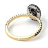 Two Tones Oval Black Diamond Halo Hidden Diamonds Ring - Amy No. 80