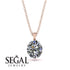 Oval Diamond Hidden Halo Necklace - Gemma No. 47 image 9