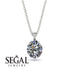 Oval Diamond Hidden Halo Necklace - Gemma No. 63 image 9