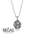 Oval Diamond Hidden Halo Necklace - Gemma No. 48 image 9