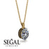 Oval Diamond Hidden Halo Necklace - Gemma No. 31 image 2