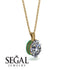 Oval Diamond Hidden Halo Necklace - Gemma No. 16 image 2