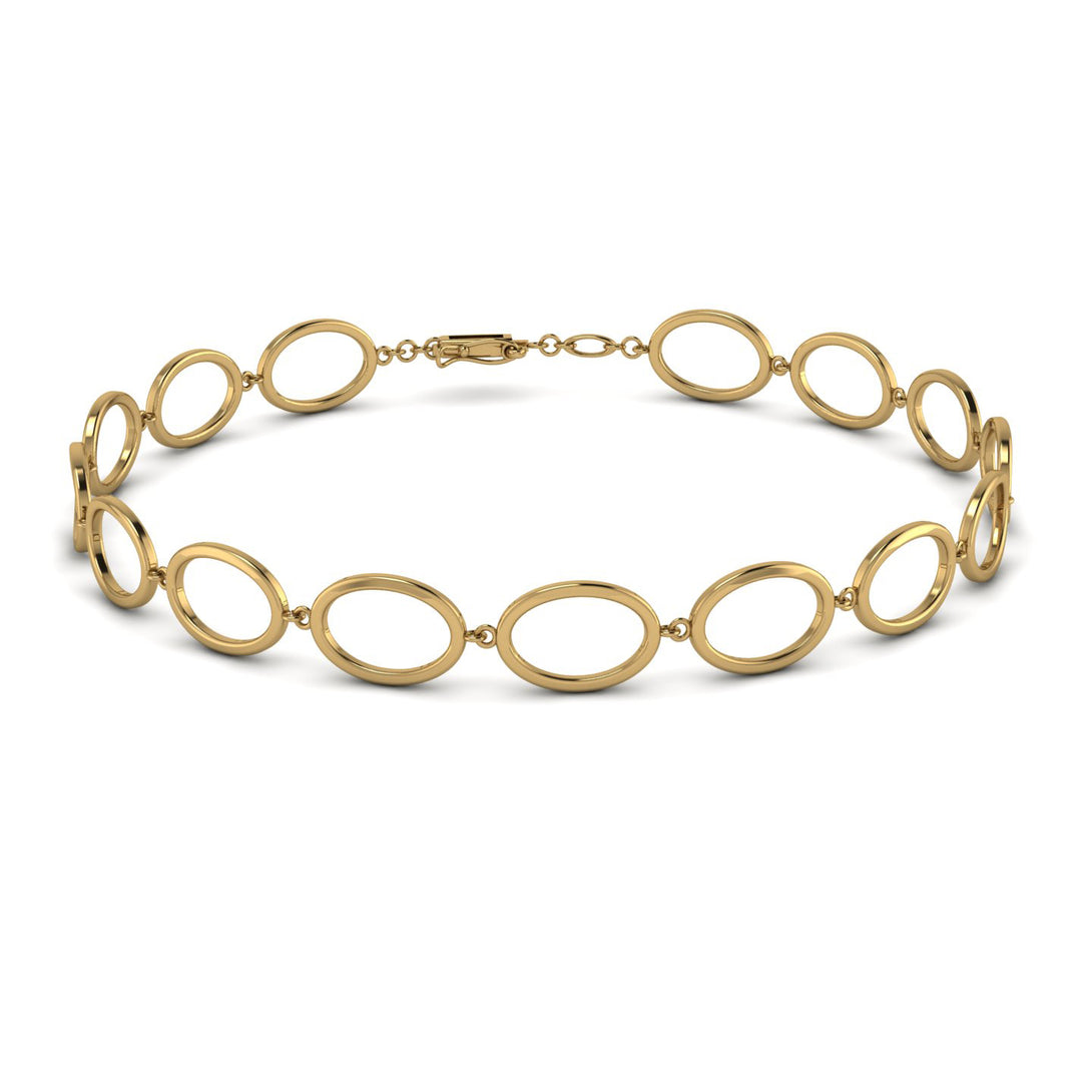 Oval Gold Bracelet - Myah No. 1
