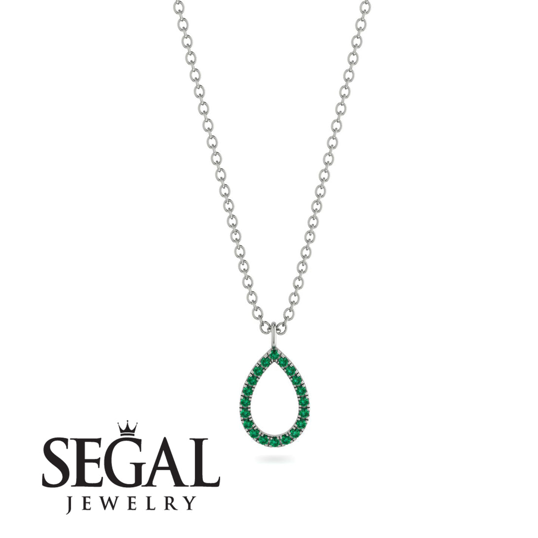 Pear Emerald Necklace - Amina No. 6