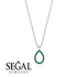 Pear Emerald Necklace - Amina No. 6