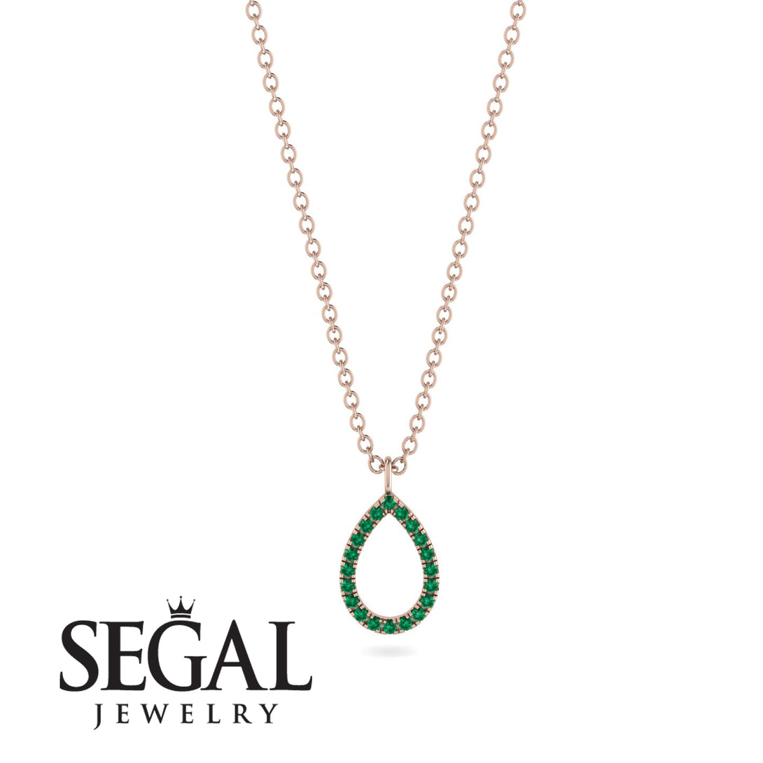 Pear Emerald Necklace - Amina No. 5