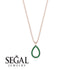 Pear Emerald Necklace - Amina No. 5
