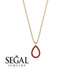 Pear Ruby Necklace - Amina No. 10