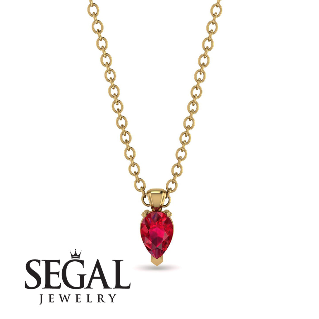 Pear Ruby Pendant - Logan No. 10