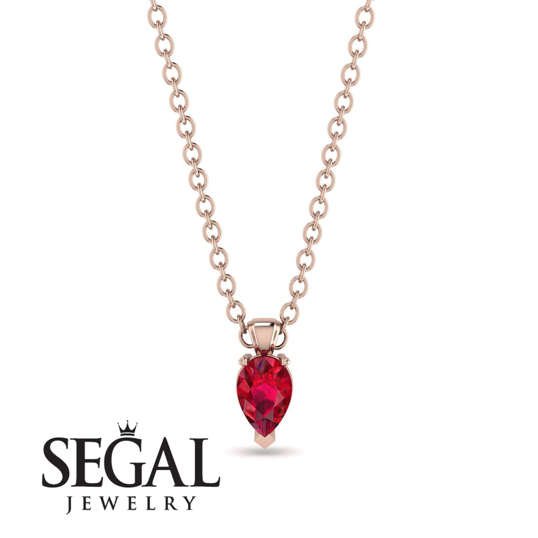 Pear Ruby Pendant - Logan No. 11