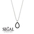 Pear Black Diamond Necklace - Amina No. 9