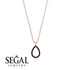 Pear Black Diamond Necklace - Amina No. 8
