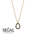 Pear Black Diamond Necklace - Amina No. 7