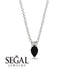 Pear Black Diamond Pendant - Logan No. 9