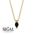 Pear Black Diamond Pendant - Logan No. 7