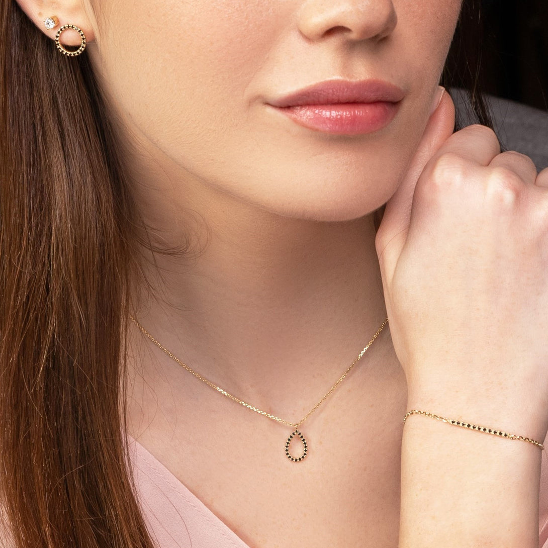 Pear Emerald Necklace - Amina No. 4