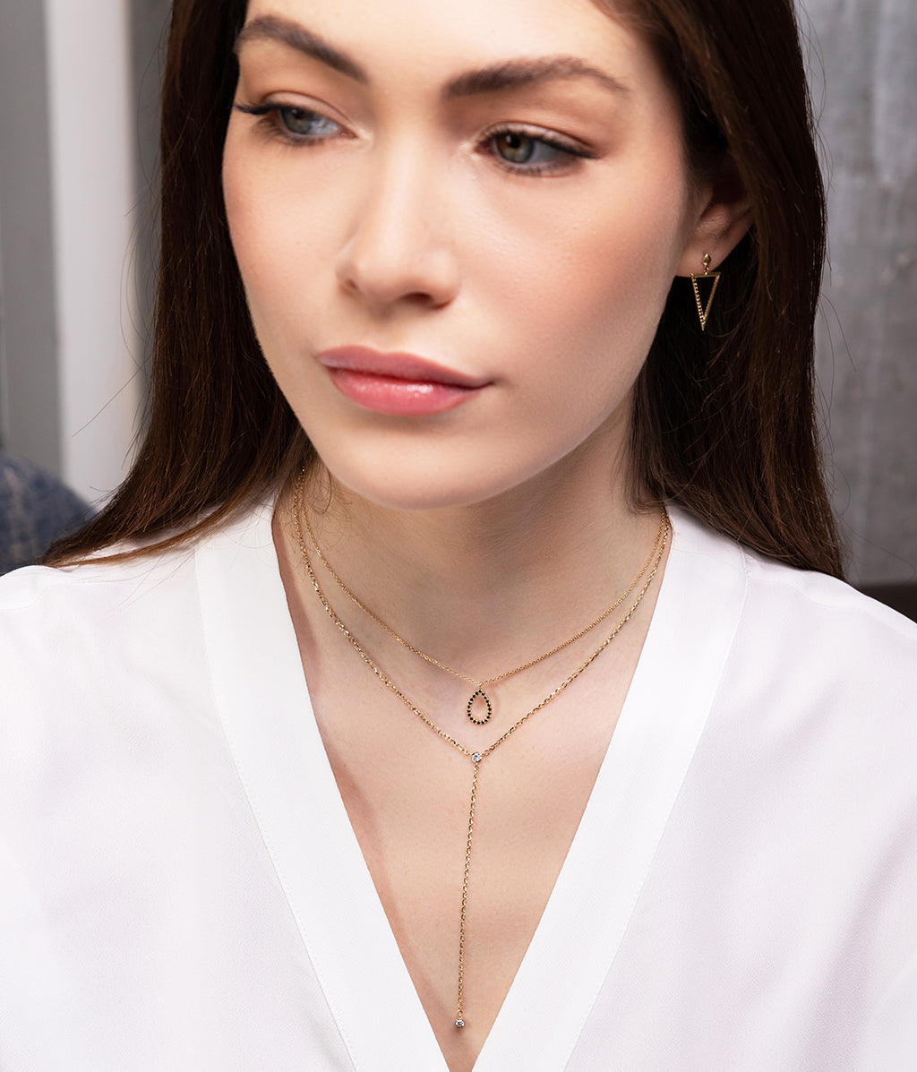 Pear Ruby Necklace - Amina No. 10