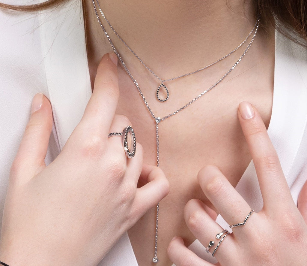 Pear Sapphire Necklace - Amina No. 15